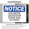 Signmission Gas Meter Located On Other Side Of Fence, 5 in W x Rectangle, Vinyl Decal OS-2PACK-NS-D-35-L-13008 - alternate 5